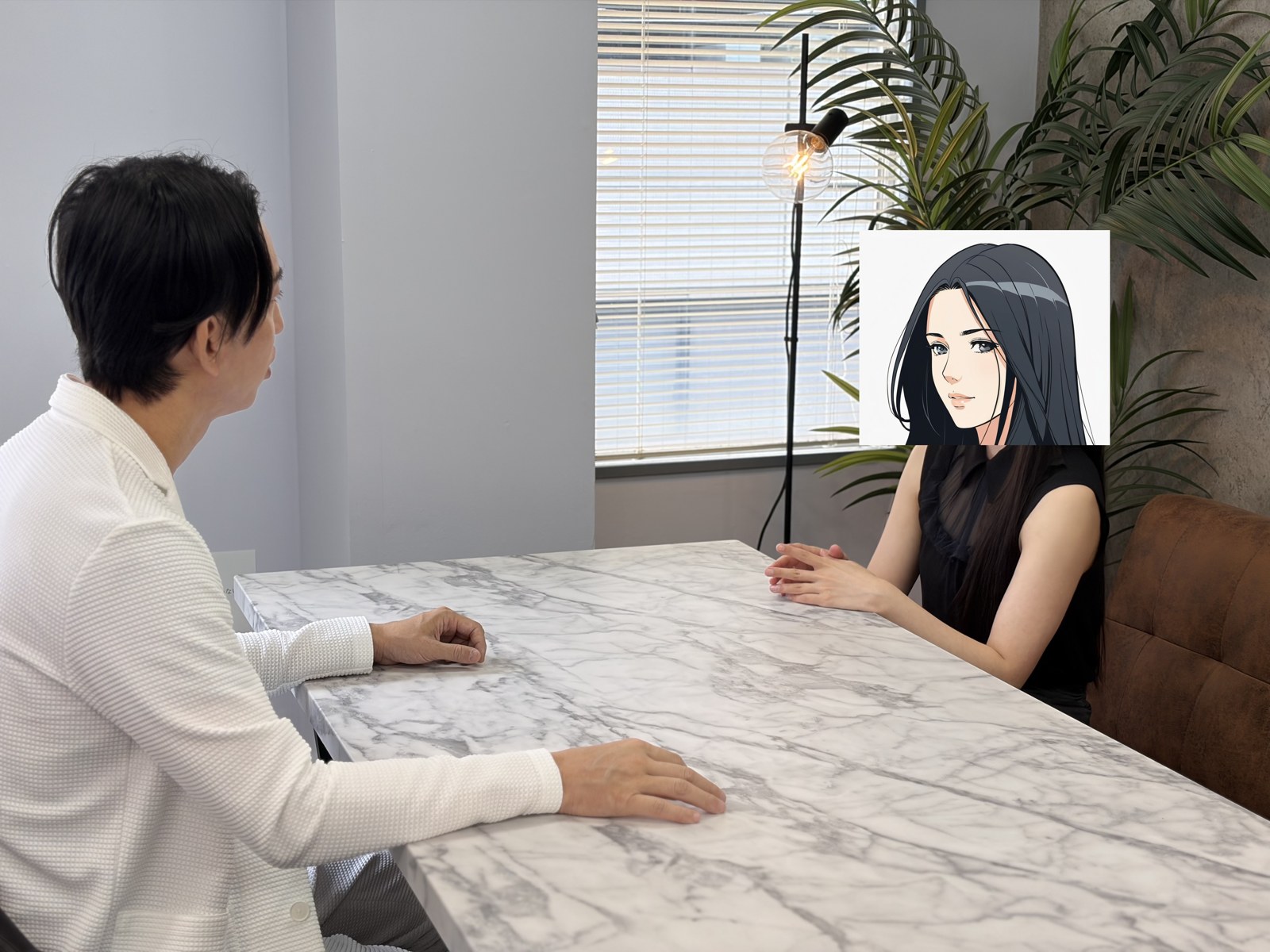 メンバーと代表の対談の様子