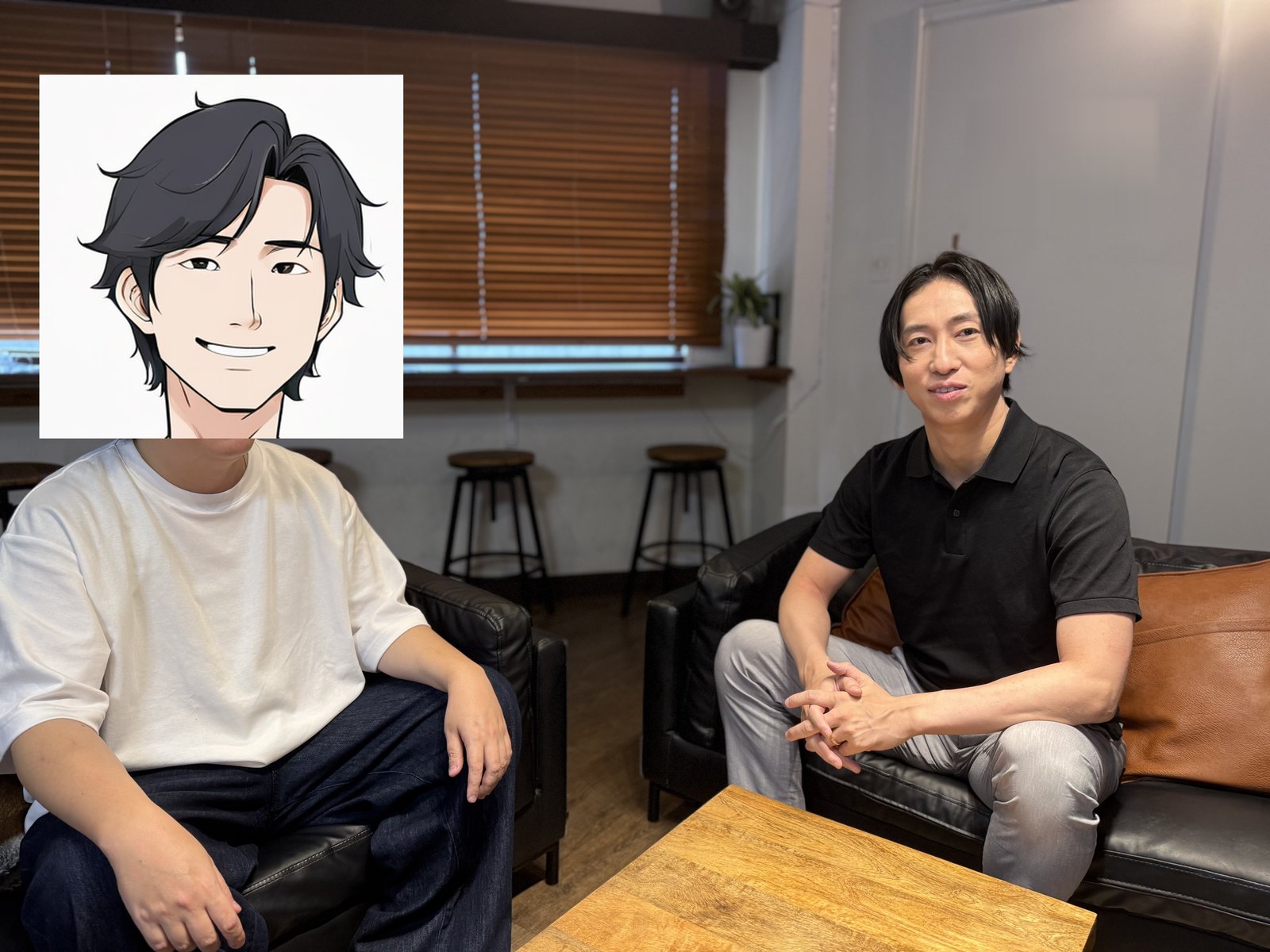 メンバーと代表の対談の様子