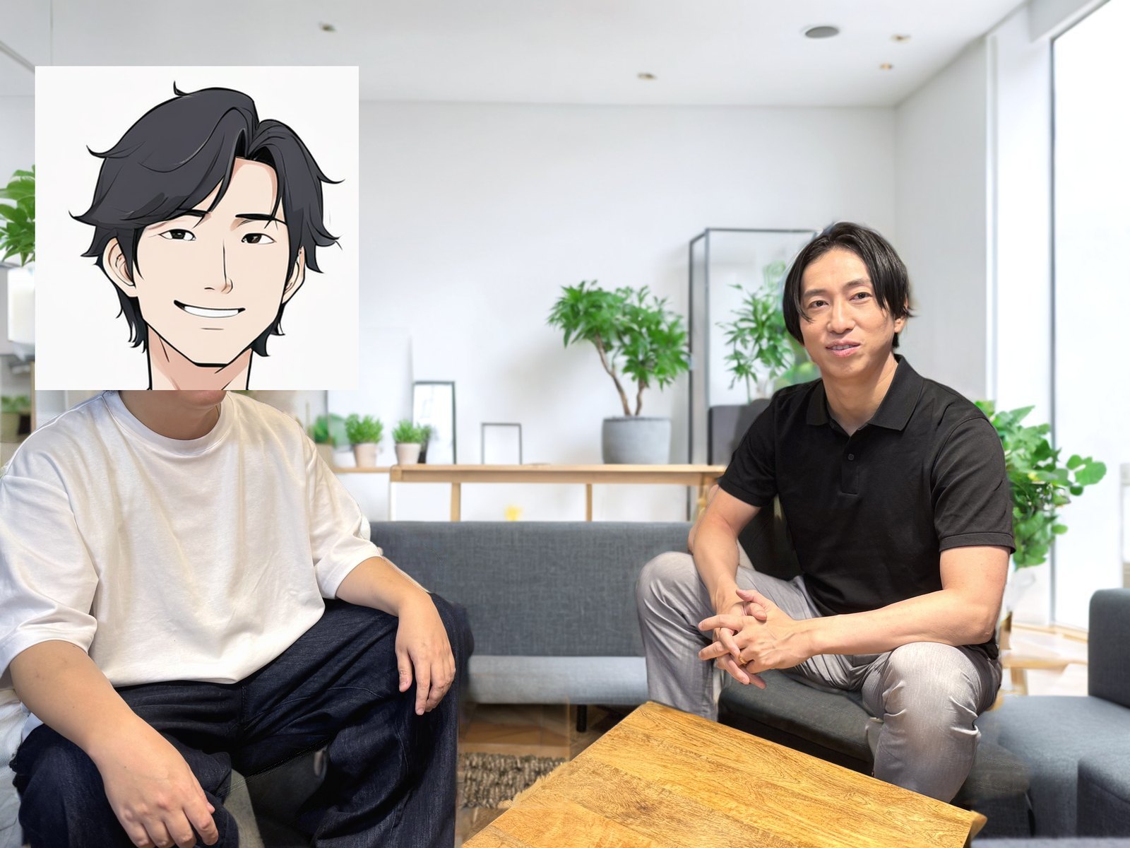 メンバーと代表の対談の様子