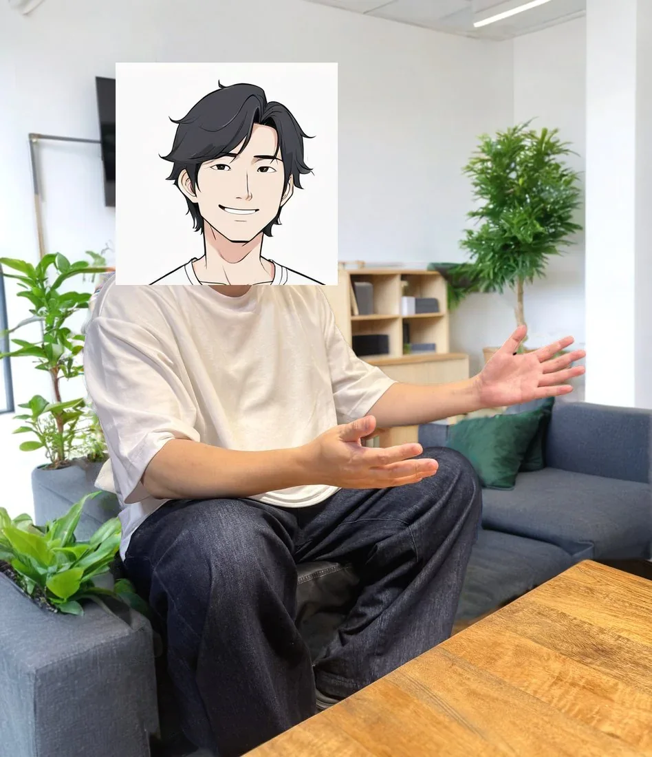 語るN.Hさん（ご本人の希望で顔はイラストにしています）